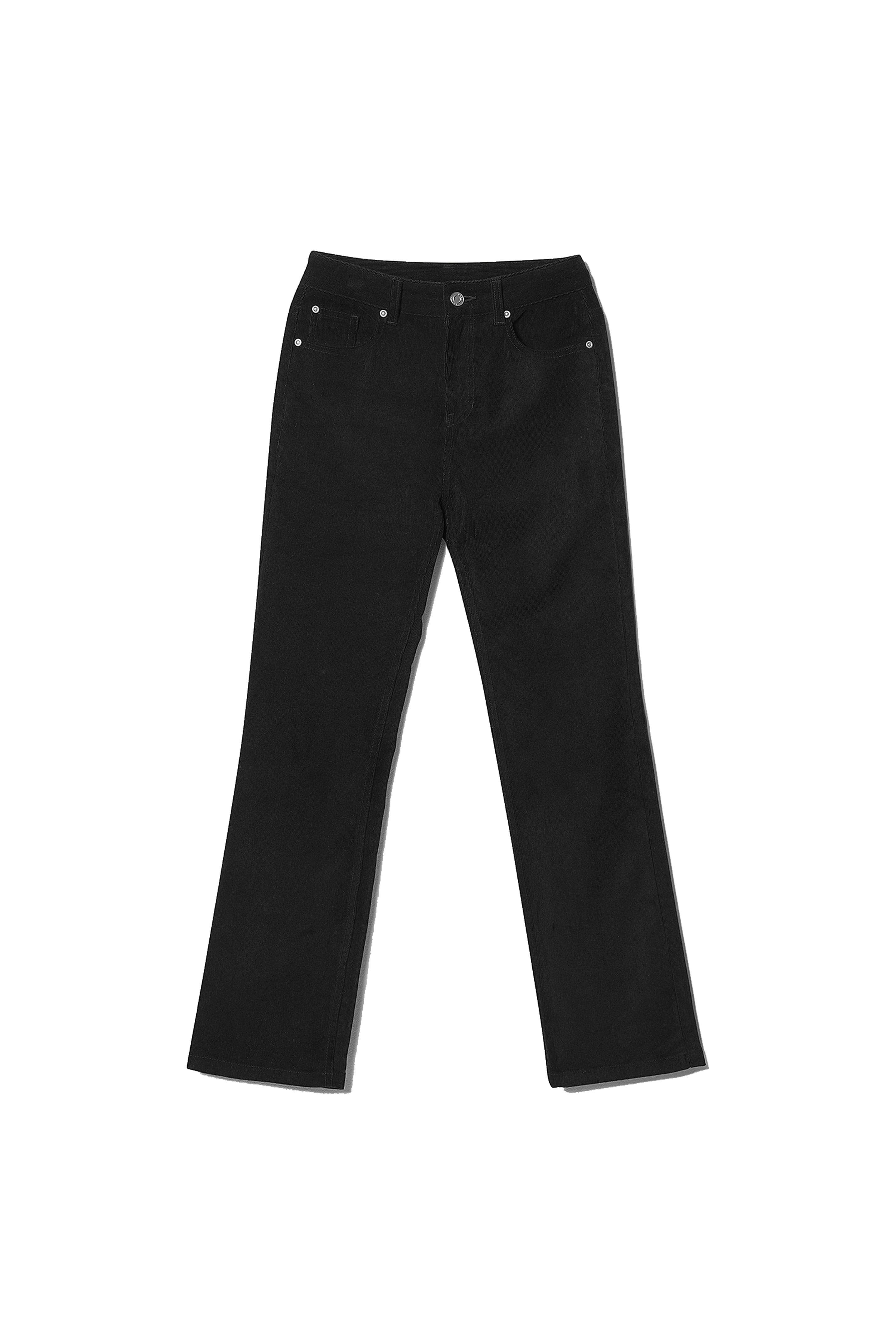 2nd) Slim Fit  Corduroy Pants Black