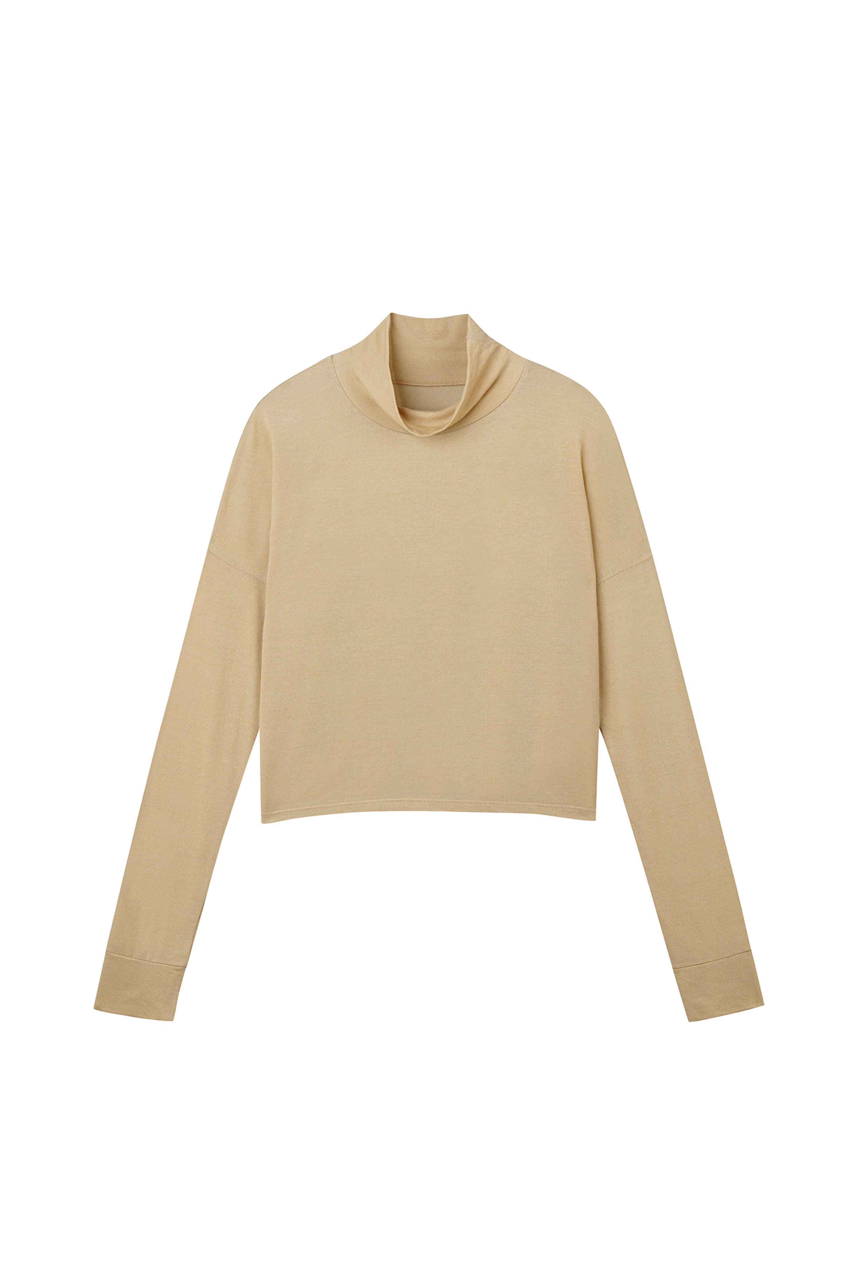 Jersey Half-Neck Cropped P/O Butter