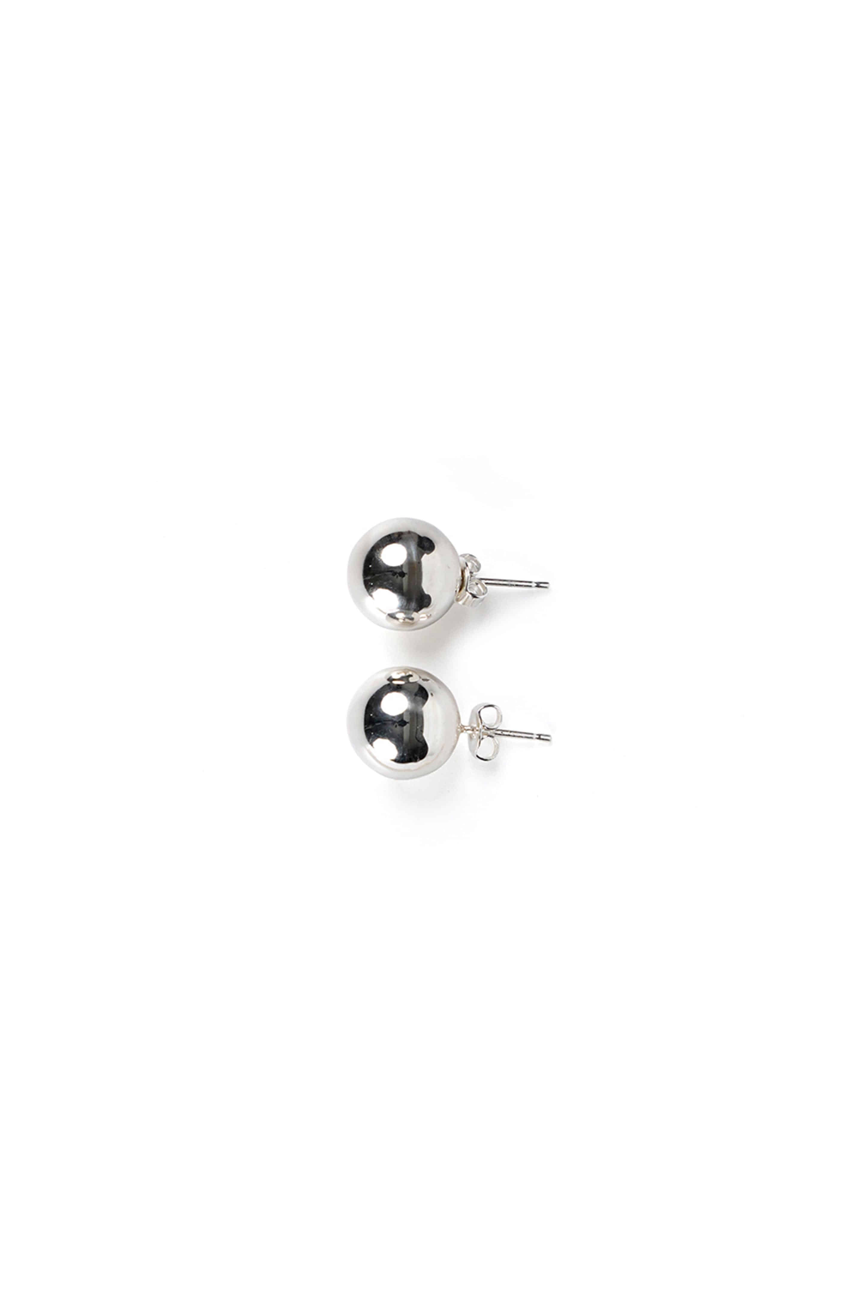 (Exclusive) Minimal Silver Ball Earrings