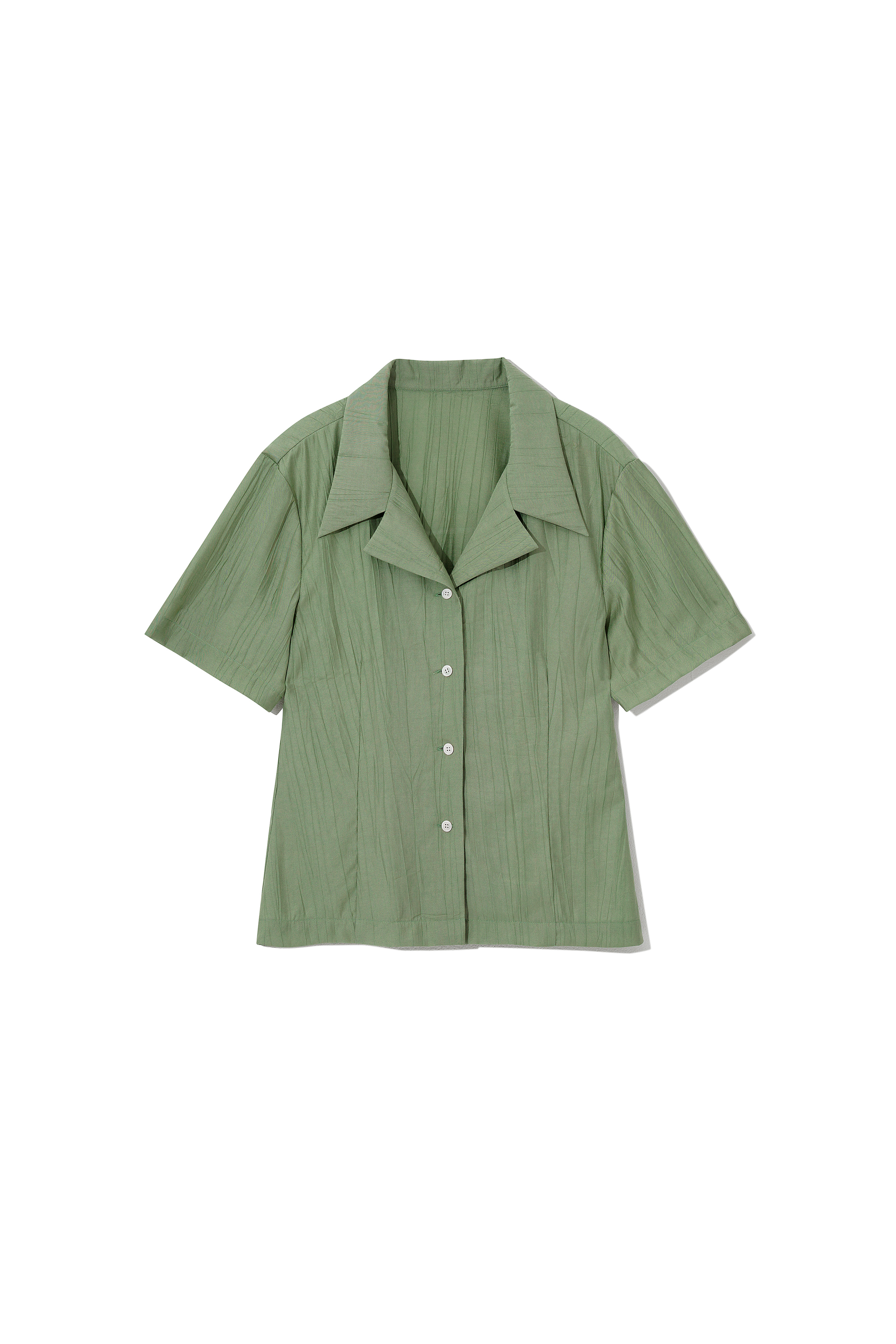 Delphy Pleats Shirts Green [06.07(WED) 20:00]