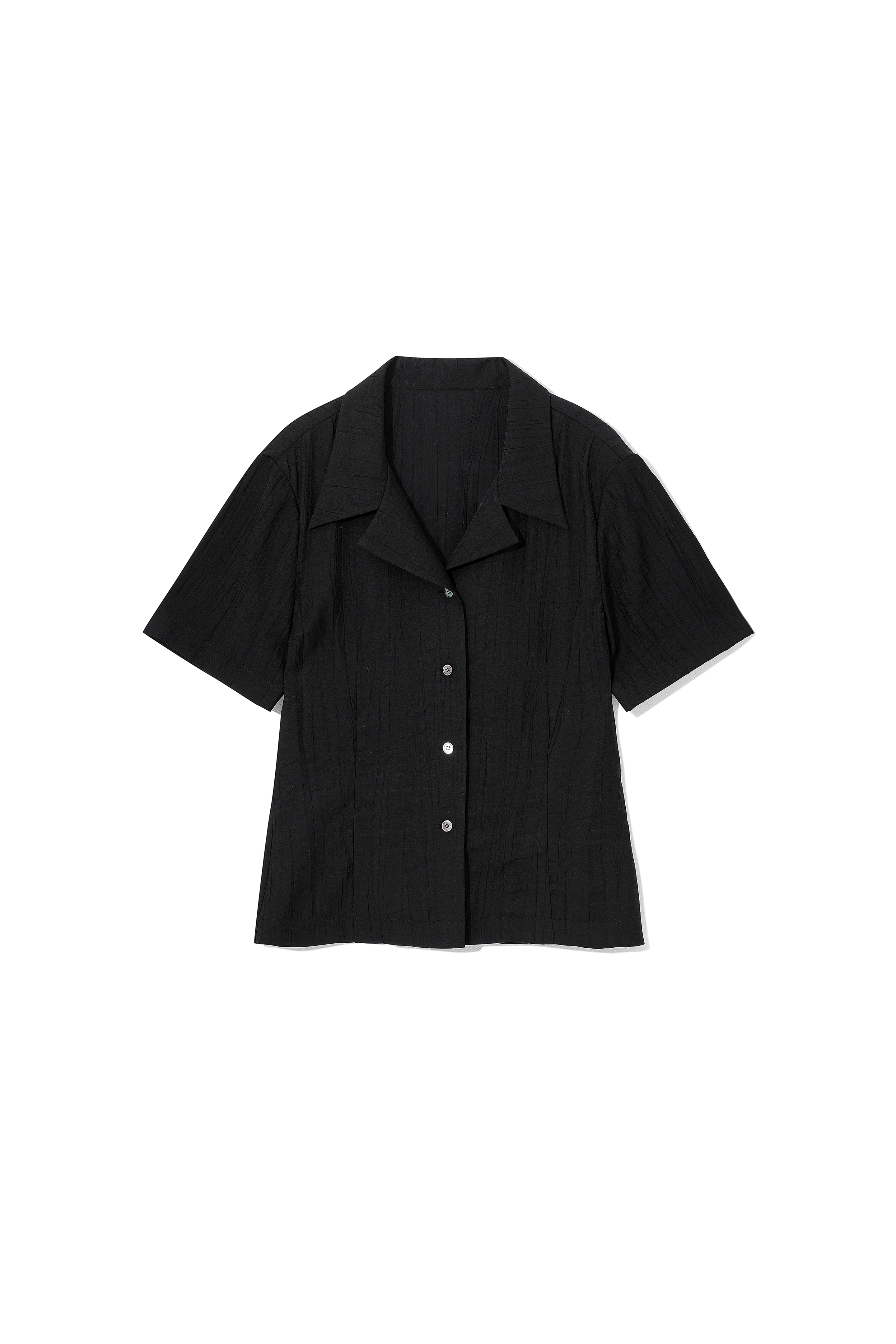 Delphy Pleats Shirts Black [06.07(WED) 20:00]