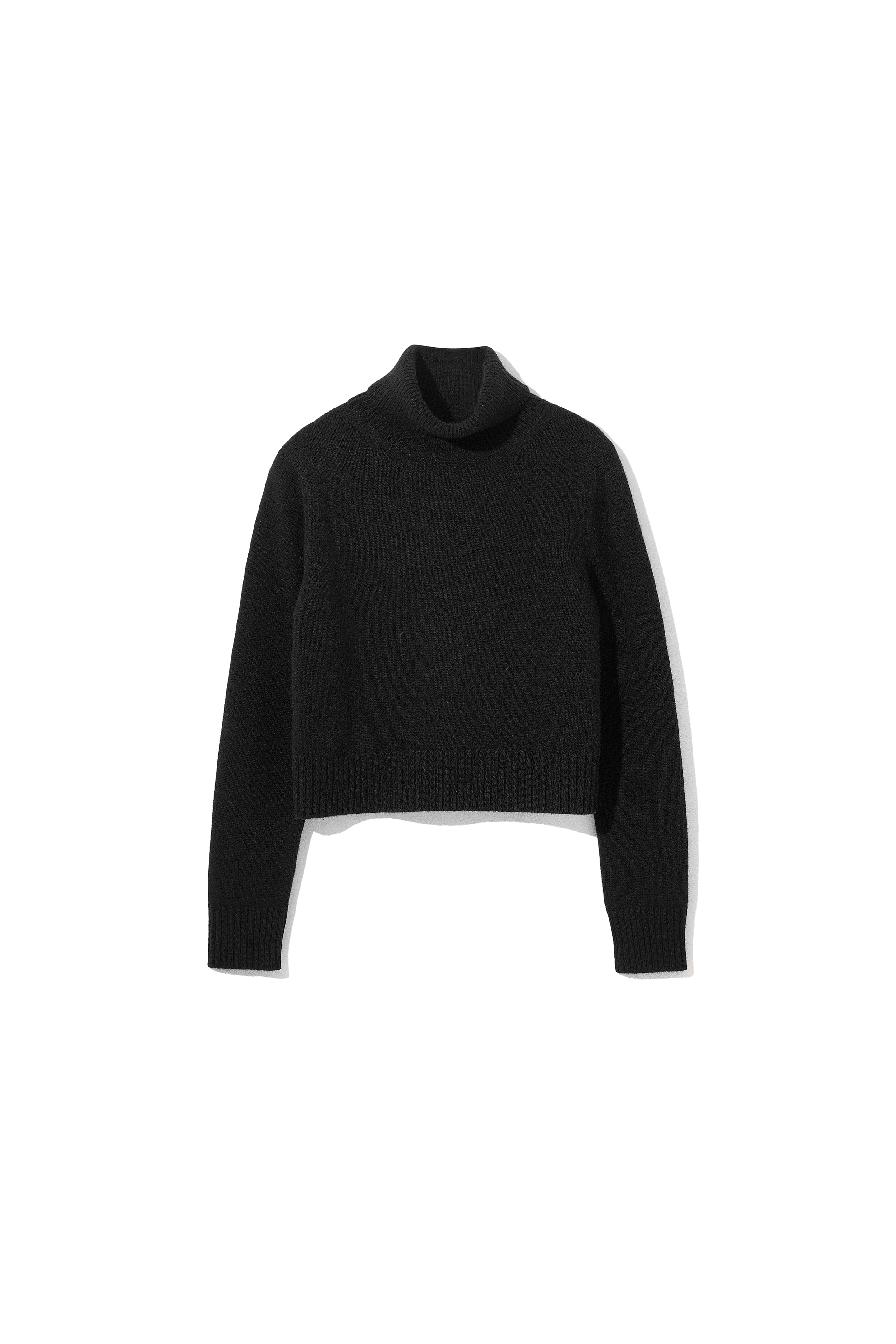 2nd) Cropped Turtle-Neck P/O Black