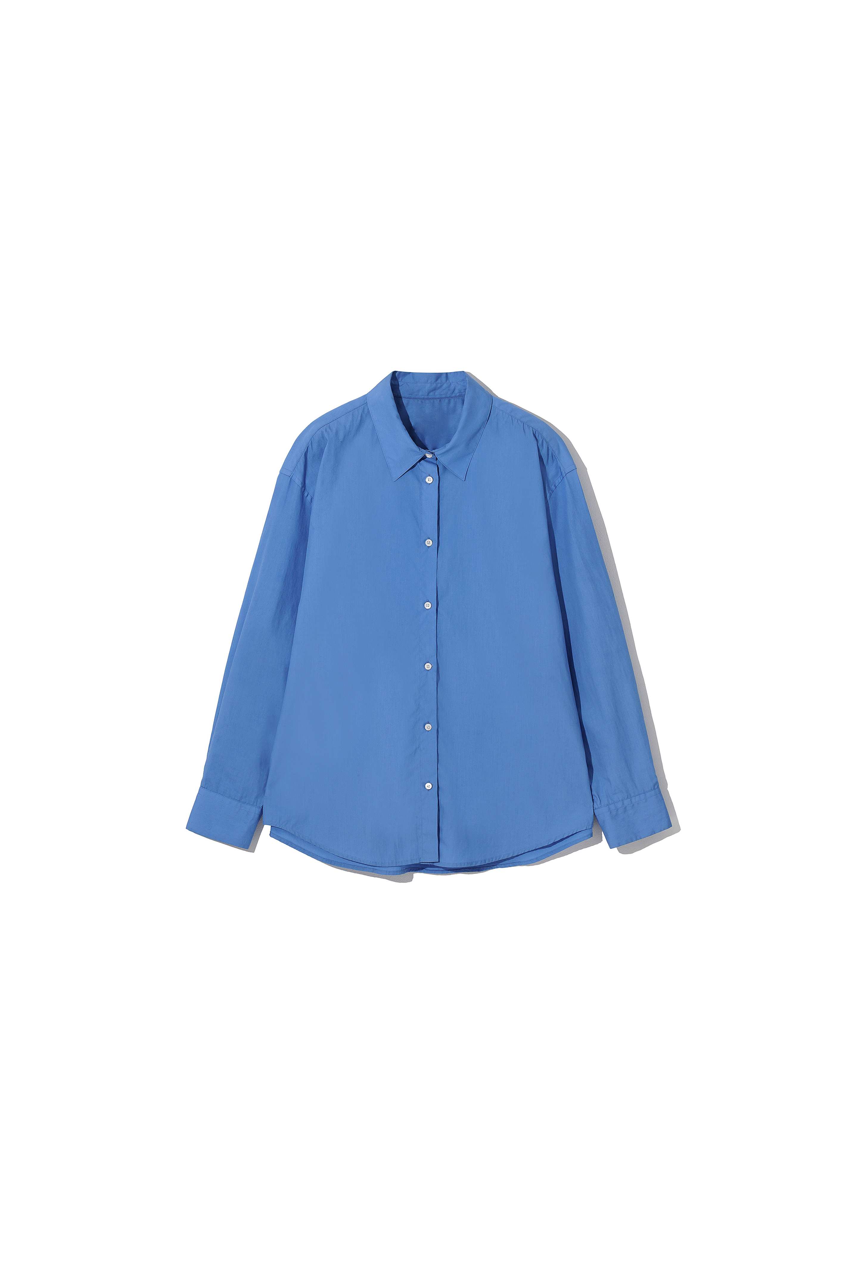 2nd) 60&#039; Cotton Shirts Over-sized Blue